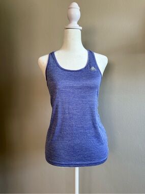 adidas Purple-Blue Striped Racerback Tank Top